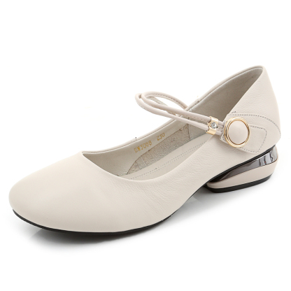Ankle Strap Thick Heel Fashionable Women's Shoes