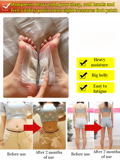 Bazhen Yuanqi Foot Patch Moxibustion Foot Patch Heating Patch Foot Care Poria Li Shizhen Foot Patch