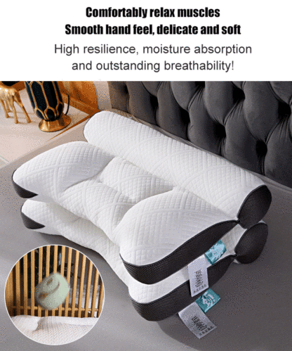 Comfortable goose down pillow for sleep enhancement and cervical protection