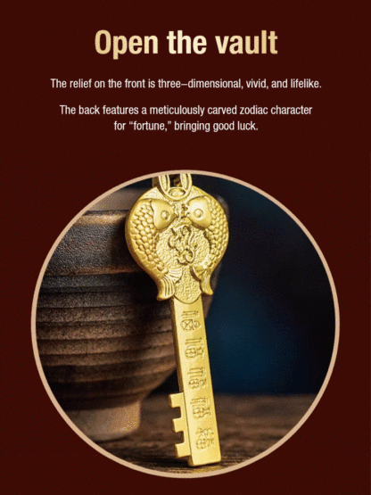 Wholesale Zodiac Sign Gold Keychain for Opening Gold Vault Key