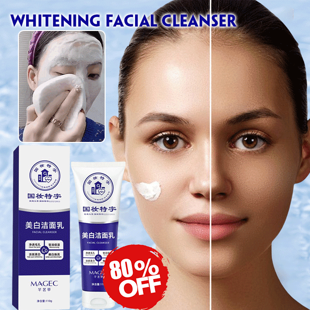 Skin whitening facial cleanser