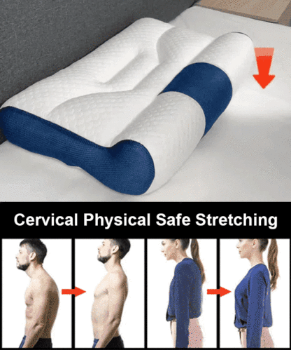Comfortable goose down pillow for sleep enhancement and cervical protection