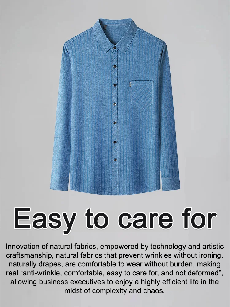 Men's Business Casual Long Sleeve Shirt
