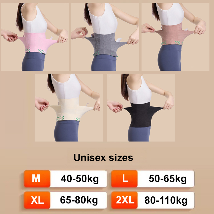 Mugwort Heating Double Pocket Waist Support Belt