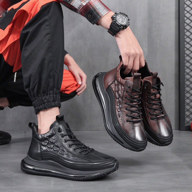 Italian luxury crocodile print sneakers