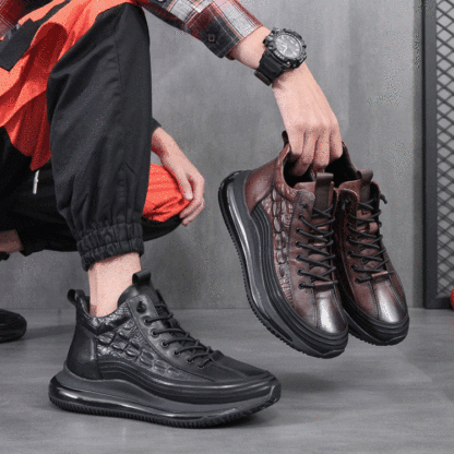 Italian luxury crocodile print sneakers