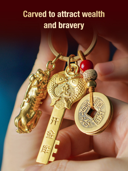 Wholesale Zodiac Sign Gold Keychain for Opening Gold Vault Key