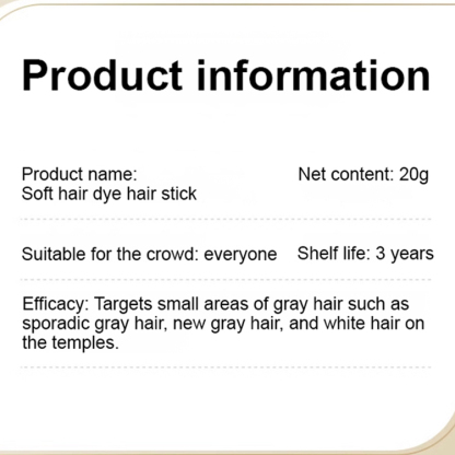 Soft Hair Dye Stick for Grey Coverage