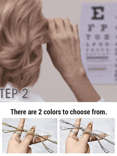 Smart color-changing zoom ultra clear frameless reading glasses