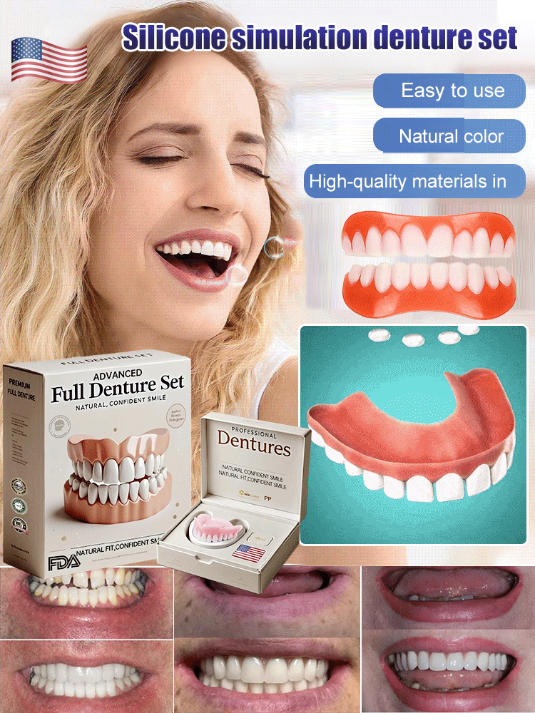 Silicone simulation temporary dentures