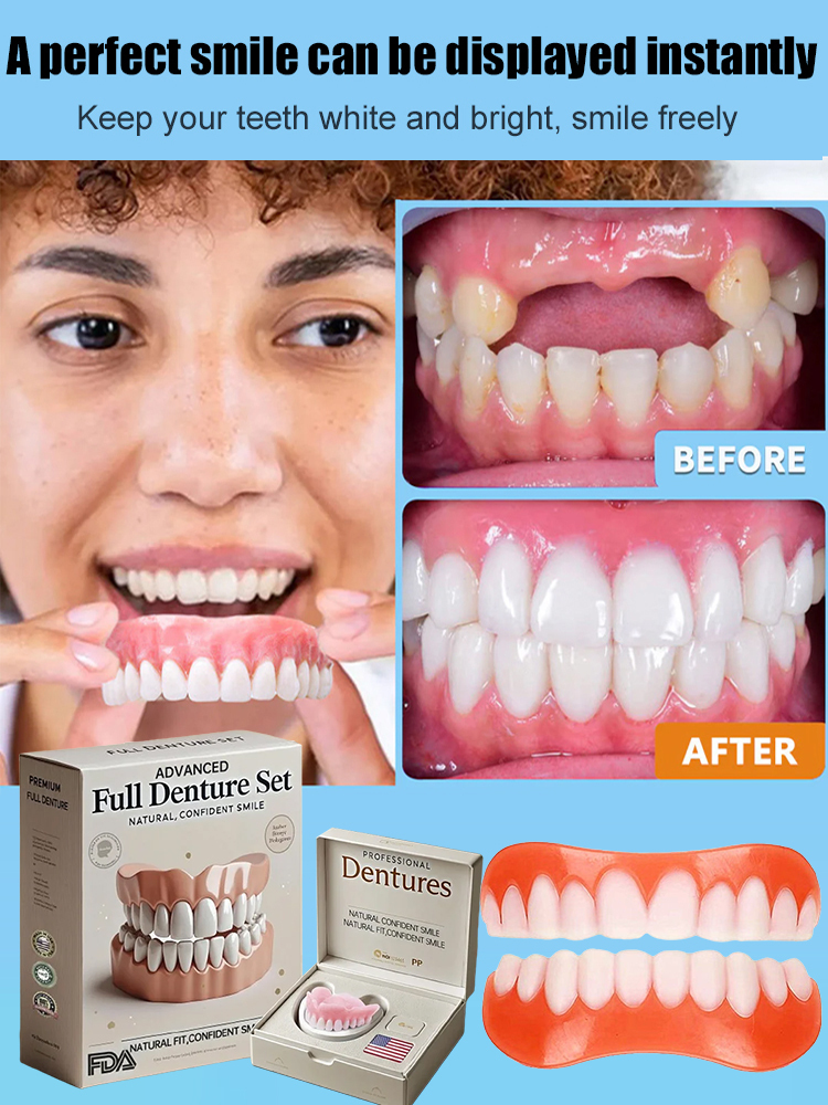 Silicone simulation temporary dentures