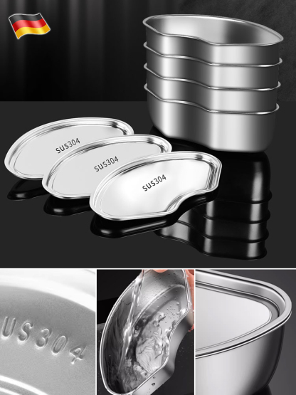 304 Stainless Steel Fan-shaped Steaming Tray with Lid