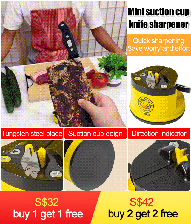 Mini suction cup knife sharpener