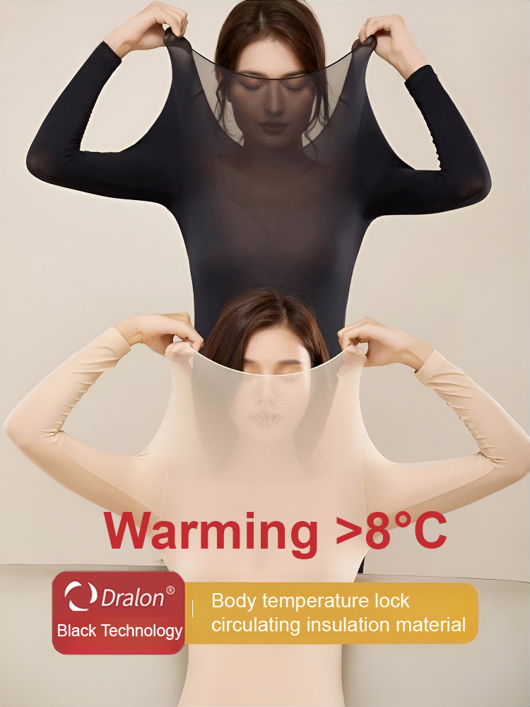 [Self-heating Thermal Clothing] Ultra Thin Thermal Underwear Shirt for Women