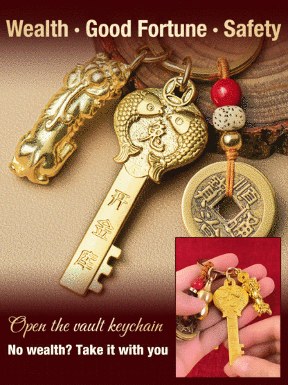 Wholesale Zodiac Sign Gold Keychain for Opening Gold Vault Key