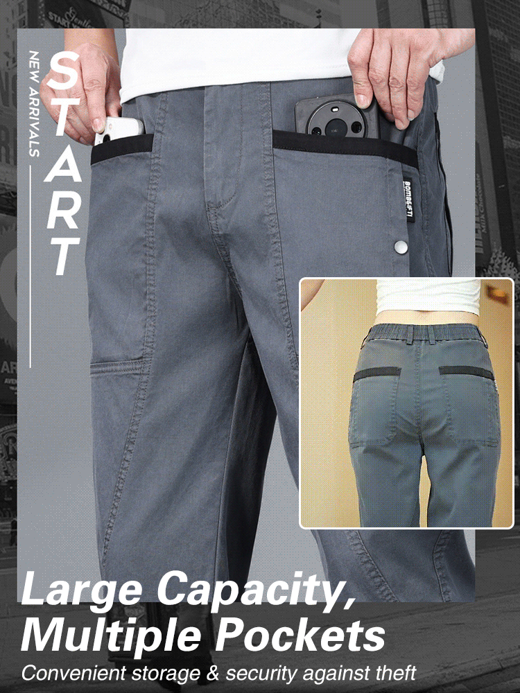 [No deformation after any stretch] Tencel four-pocket casual cropped trousers