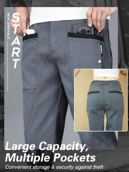 [No deformation after any stretch] Tencel four-pocket casual cropped trousers
