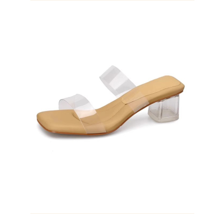 Designed for Wide and Fat Feet】Treading Shit Feeling Transparent Sandals