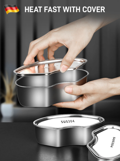 304 Stainless Steel Fan-shaped Steaming Tray with Lid