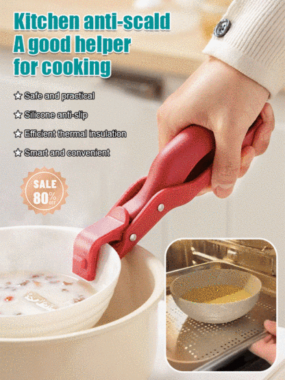 Silicone non-slip heat insulation anti-scald clip