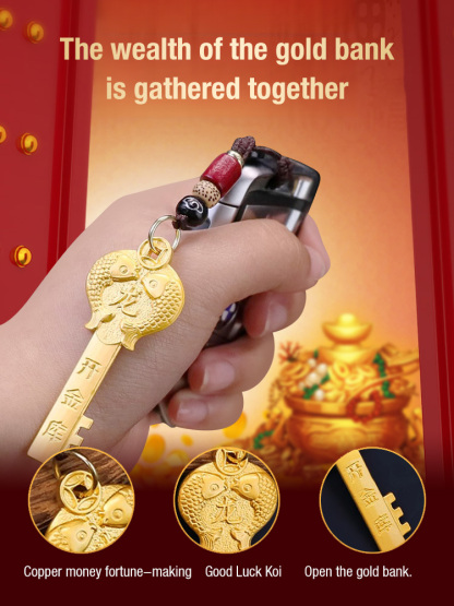 Wholesale Zodiac Sign Gold Keychain for Opening Gold Vault Key