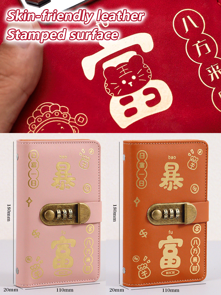 Cash wallet with combination lock