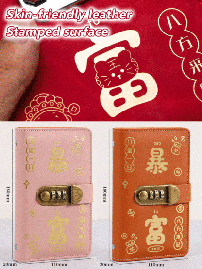 Cash wallet with combination lock