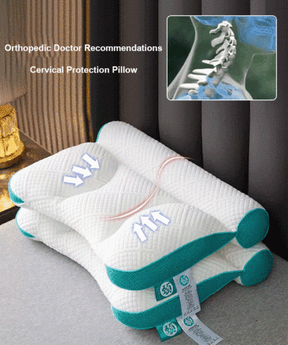 Comfortable goose down pillow for sleep enhancement and cervical protection