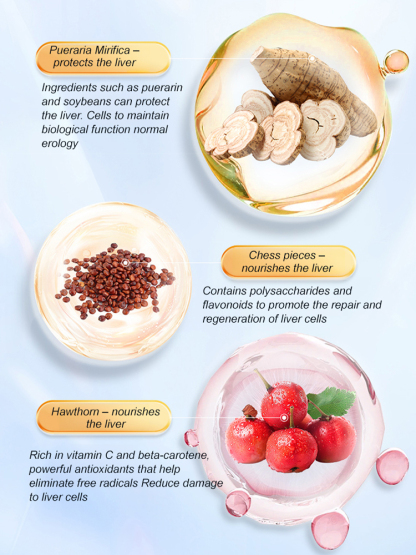 Pueraria lobata, Salvia miltiorrhiza, tea polyphenols and liver protection tablets