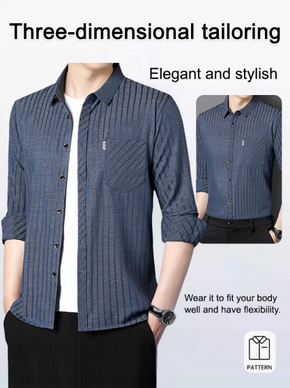 Men's Business Casual Long Sleeve Shirt