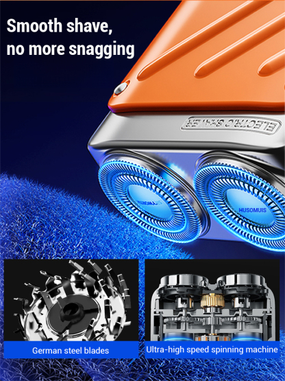 Rotary Dual-Ring Electric Shaver Razor