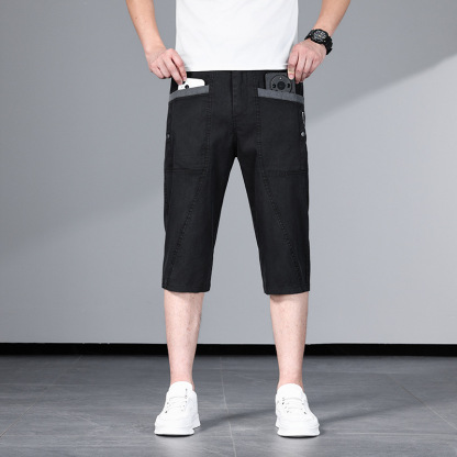 [No deformation after any stretch] Tencel four-pocket casual cropped trousers