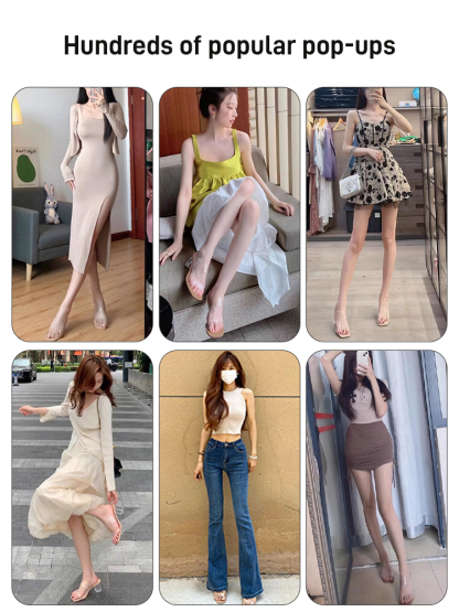 Designed for Wide and Fat Feet】Treading Shit Feeling Transparent Sandals