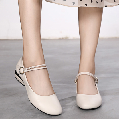 Ankle Strap Thick Heel Fashionable Women's Shoes