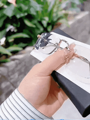 Smart color-changing zoom ultra clear frameless reading glasses