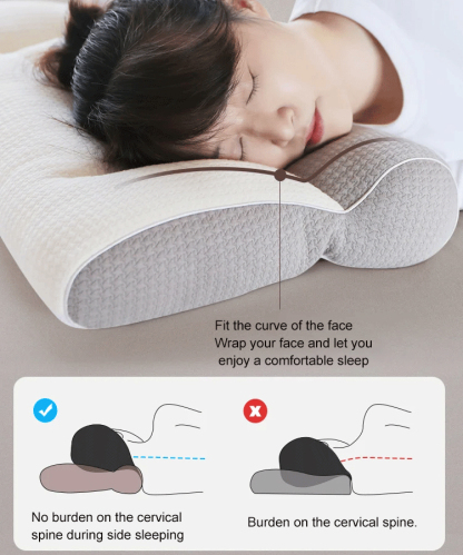 Comfortable goose down pillow for sleep enhancement and cervical protection