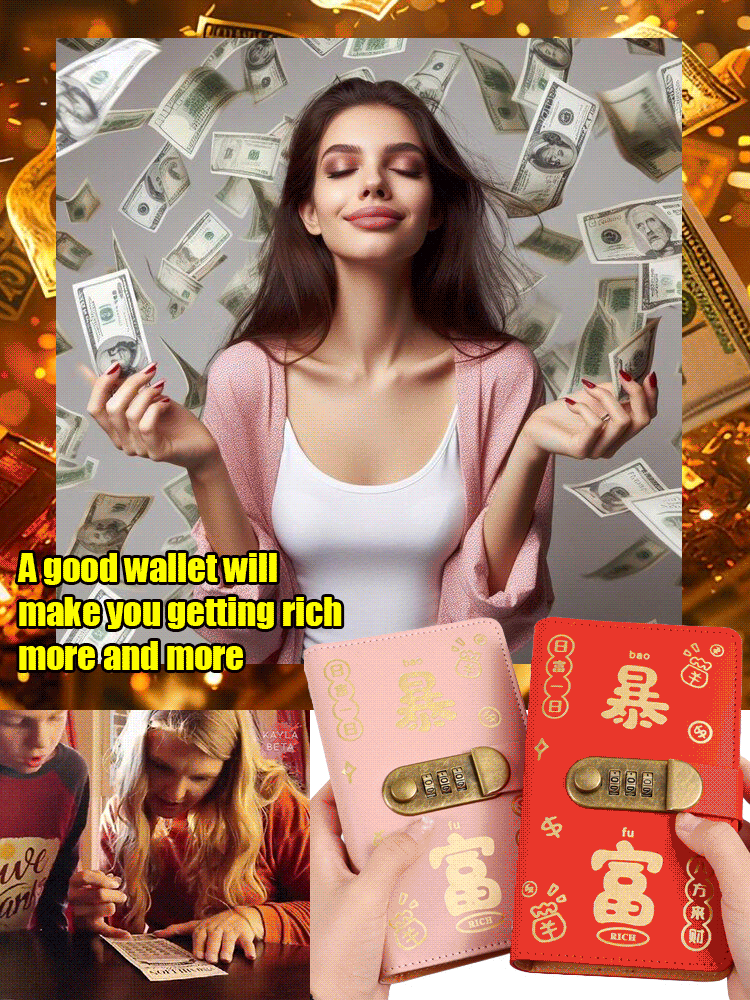 Cash wallet with combination lock