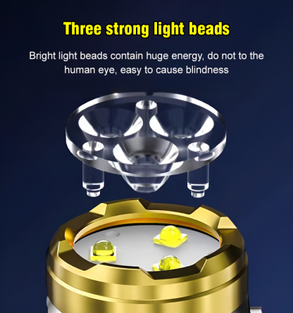 German three-eyed monster mini flash super power flashlight