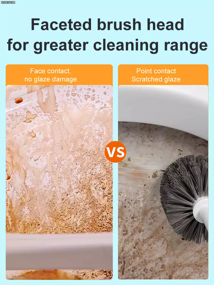 Clean hands no mess interchangeable brush head toilet brush set