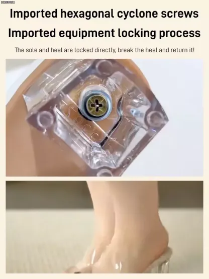 Designed for Wide and Fat Feet】Treading Shit Feeling Transparent Sandals