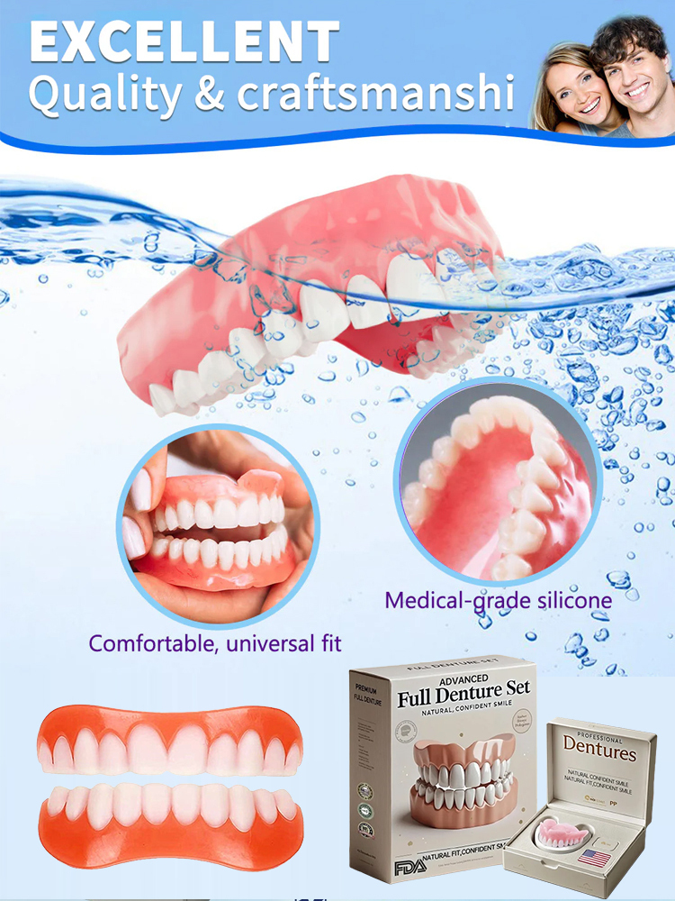 Silicone simulation temporary dentures