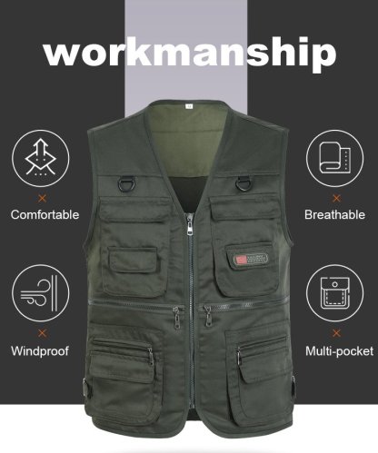 Multi-pocket fishing photography undershirt