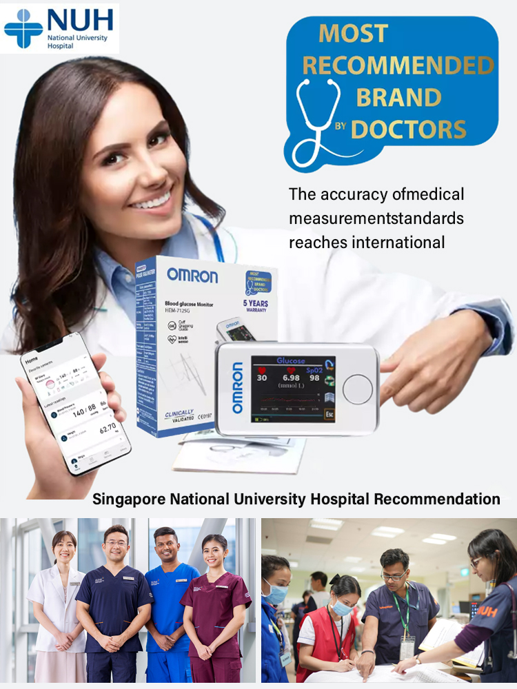 OMRON finger clip blood glucose monitor