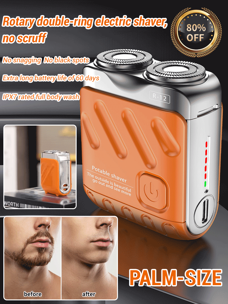Rotary Dual-Ring Electric Shaver Razor