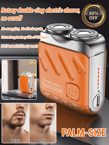 Rotary Dual-Ring Electric Shaver Razor