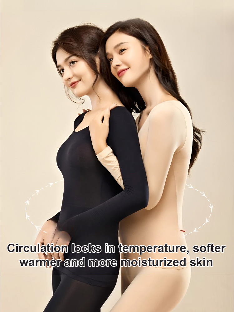 [Self-heating Thermal Clothing] Ultra Thin Thermal Underwear Shirt for Women