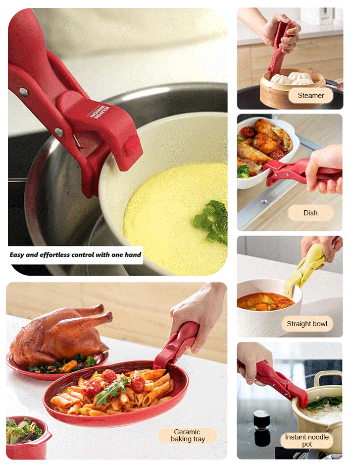Silicone non-slip heat insulation anti-scald clip