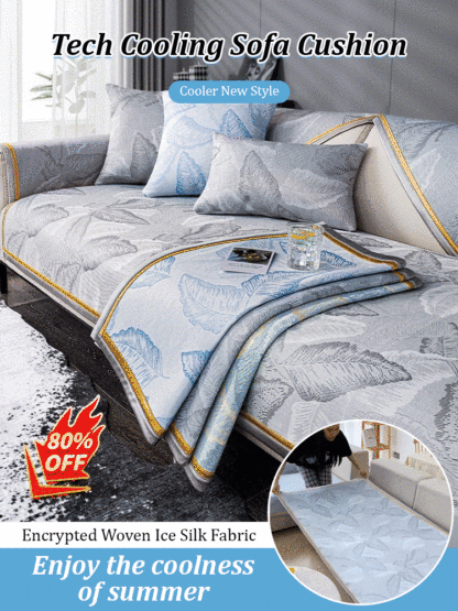 Light luxury all-season universal ice silk sofa cushion