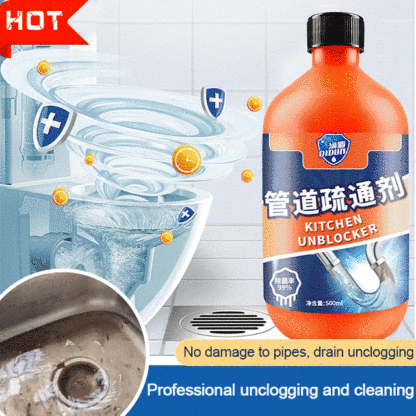 [Strongly dissolves without harming pipes] Drain Clog Remover Agent 