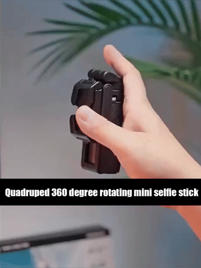Quadruped 360 degree rotating mini selfie stick